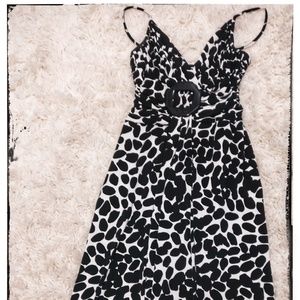 Donna Morgan Black amd White Slinky Party Dress